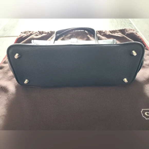 Coach Hampton Black Leather Satchel & Matching Wallet - Picture 10 of 16